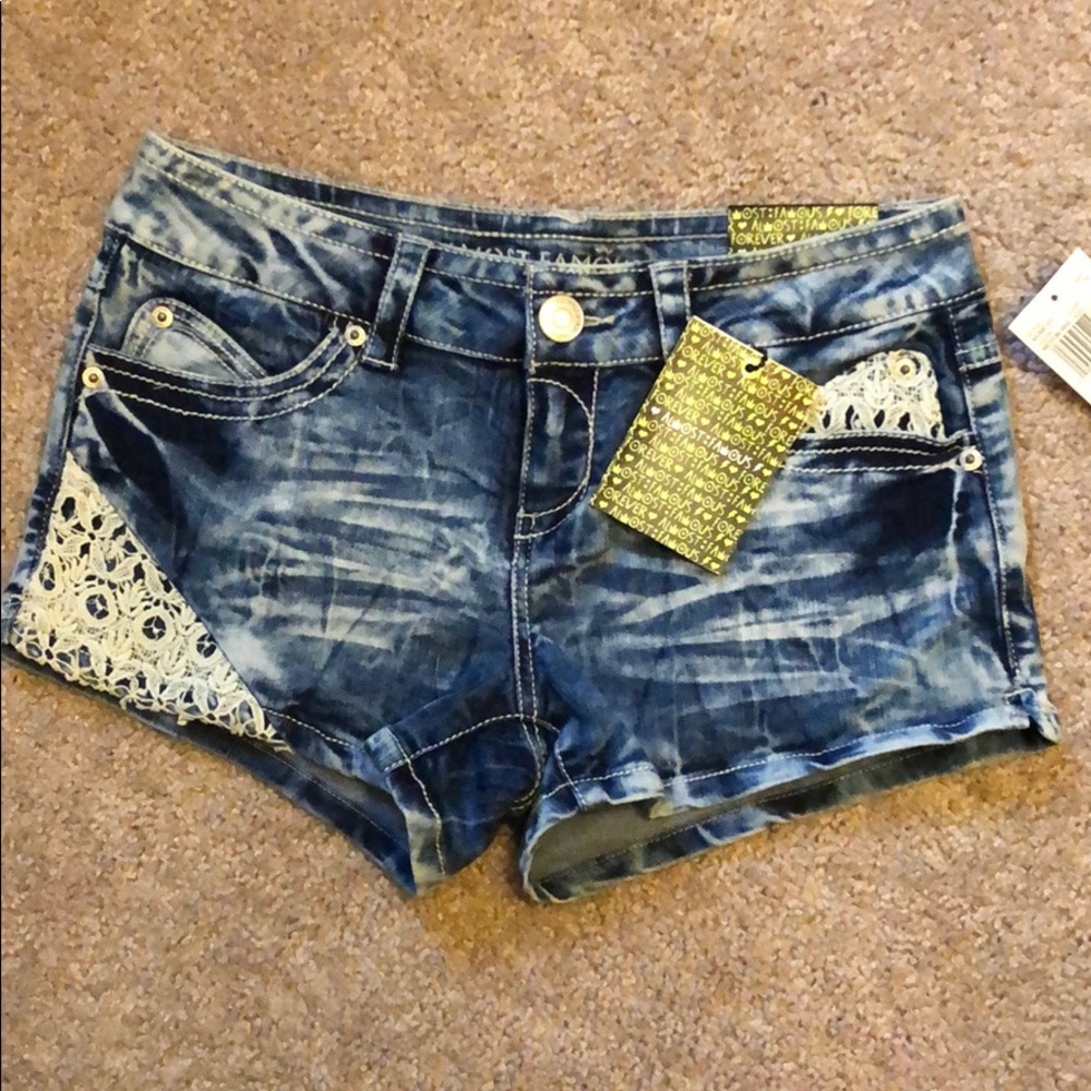 Acid Wash Jean Shorts